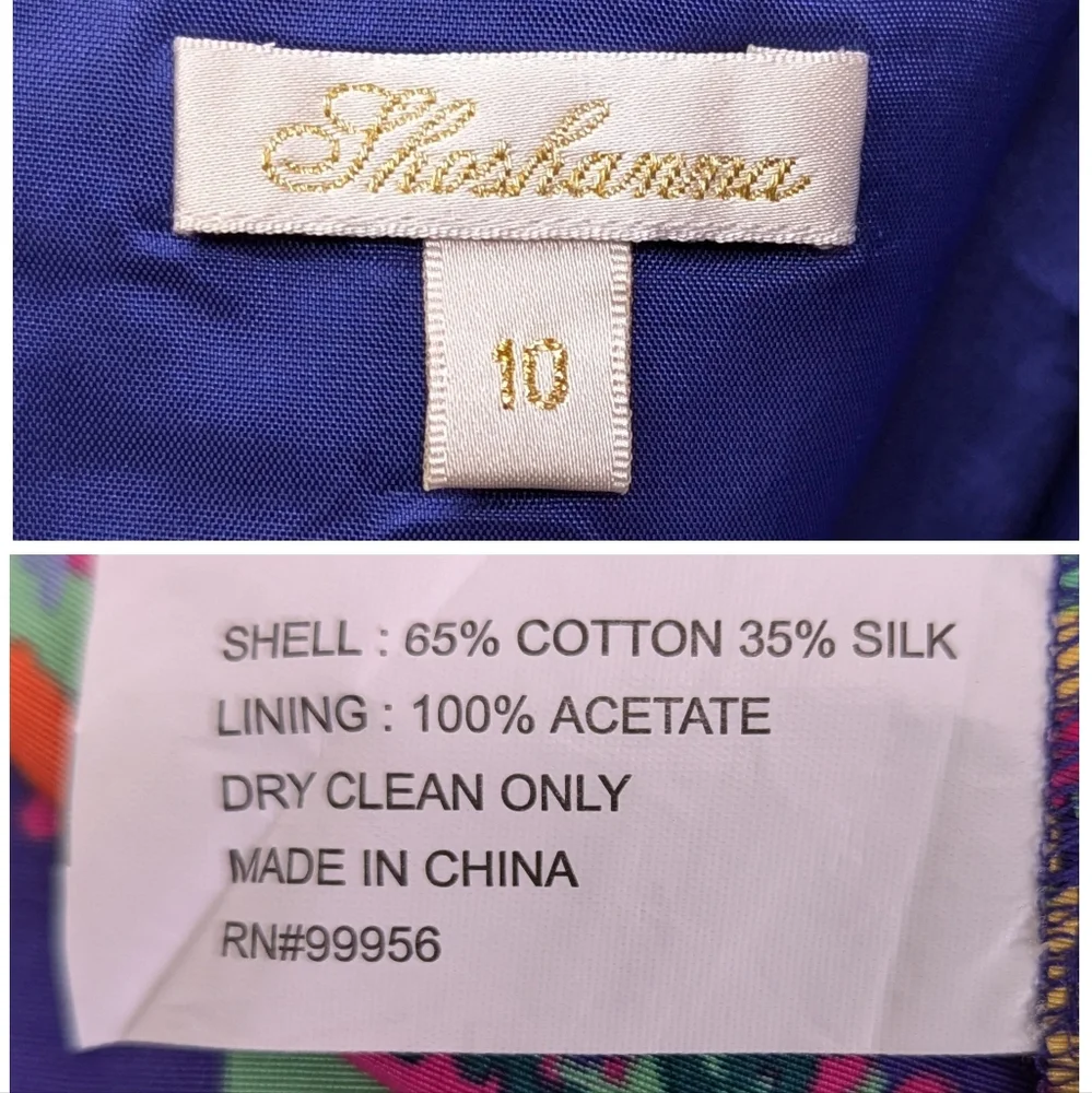 Shoshanna Mini Dress Silk Blend Abstract Floral Print Multicolor Sheath Dress 10 - Picture 12 of 13